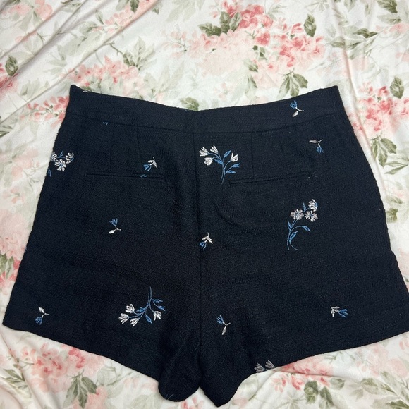 Ann Taylor Floral Tweed Shell Top And Shorts 2 Pc Matching Set Size 8/10 Cotton - Picture 9 of 9